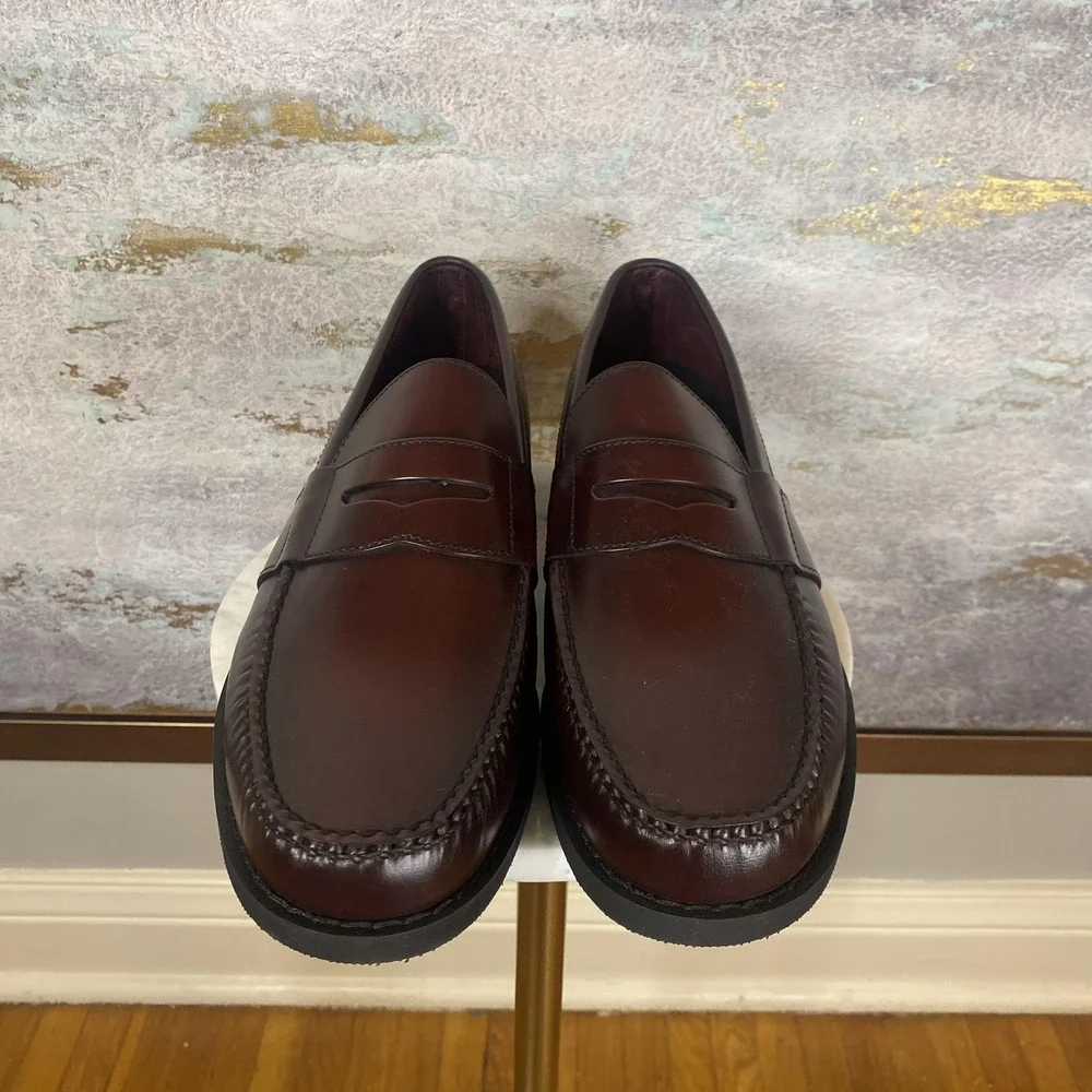 Rockport Shoes Mens Size 12 Brown Leather Penny Loafers Comfort Casual APM 1134E